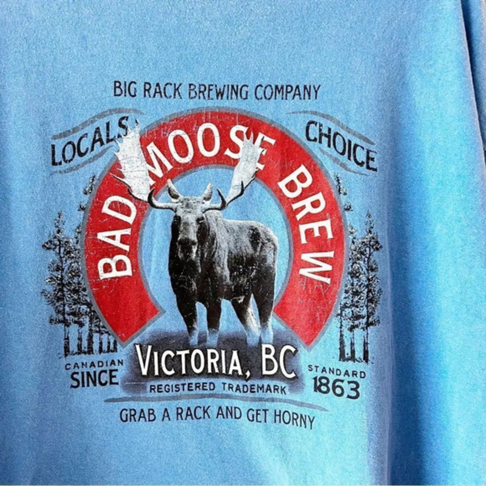 Bad Moose Brew Company Men’s T-shirt Size 2XL  Victoria British Columbia‎ Canada - Picture 3 of 7